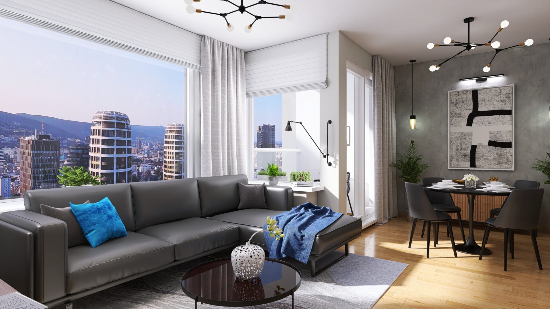 moderný apartmán v Panorama City 1 - moderný typ - pohľad na jedálenský kút